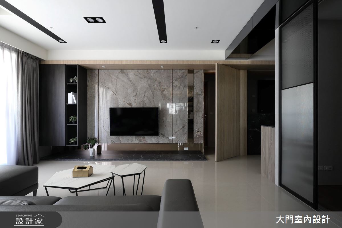 46坪新成屋(5年以下)＿現代風客廳案例圖片＿大門室內裝修設計工程有限公司＿大門_衍界・之間之3