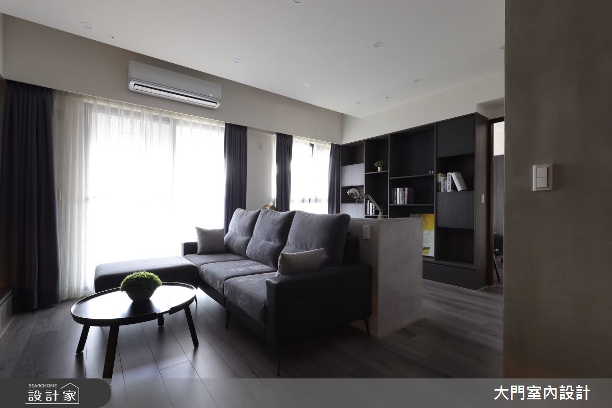 24坪新成屋(5年以下)＿簡約風客廳案例圖片＿大門室內裝修設計工程有限公司＿大門_樸之5