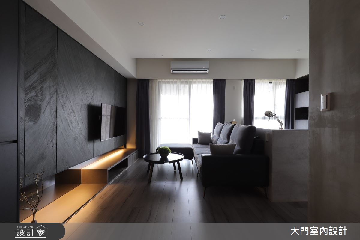 24坪新成屋(5年以下)＿簡約風客廳案例圖片＿大門室內裝修設計工程有限公司＿大門_樸之6