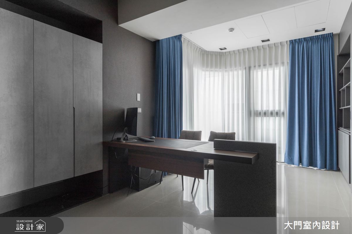 70坪新成屋(5年以下)＿現代風書房案例圖片＿大門室內裝修設計工程有限公司＿大門_夏屋渠渠之17