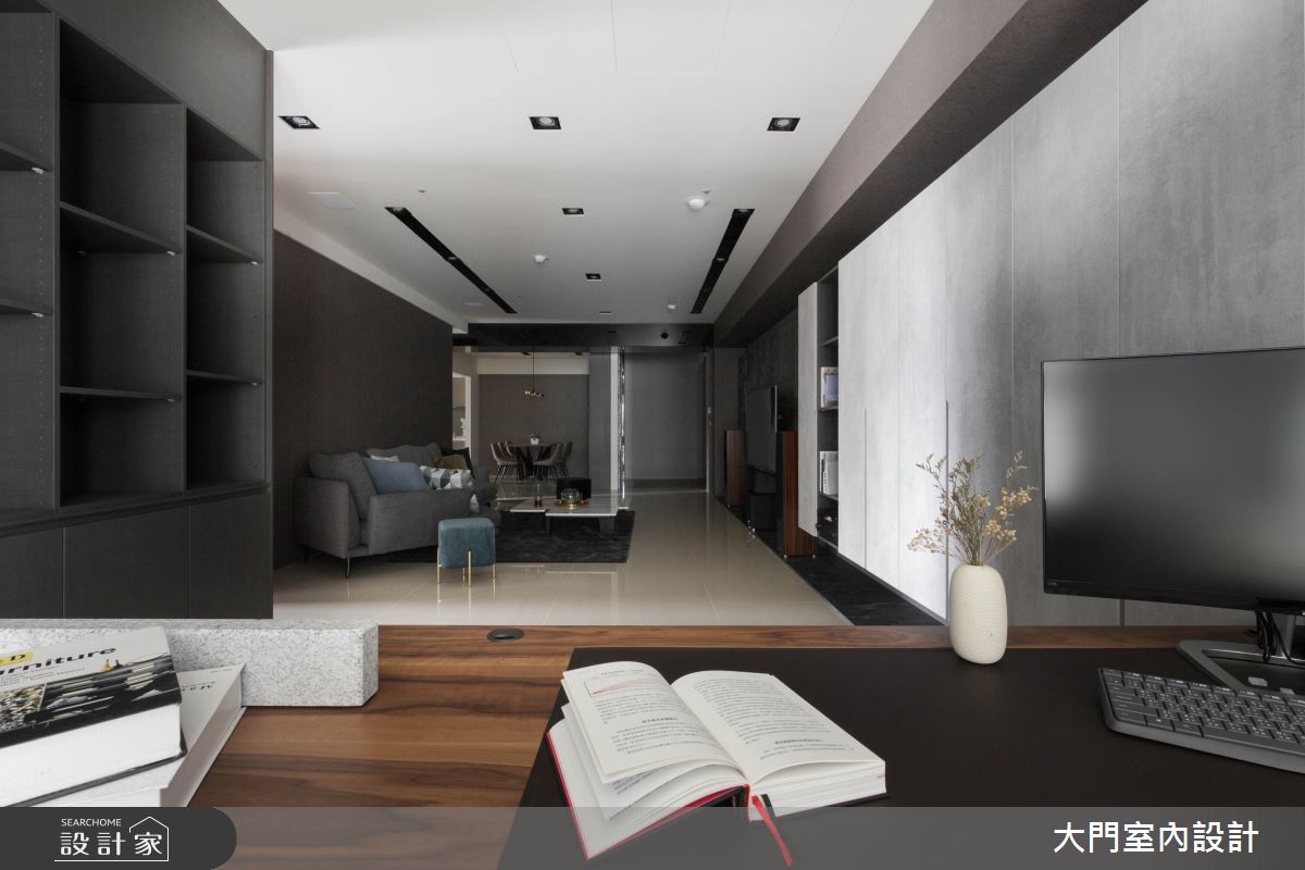 70坪新成屋(5年以下)＿現代風書房案例圖片＿大門室內裝修設計工程有限公司＿大門_夏屋渠渠之13