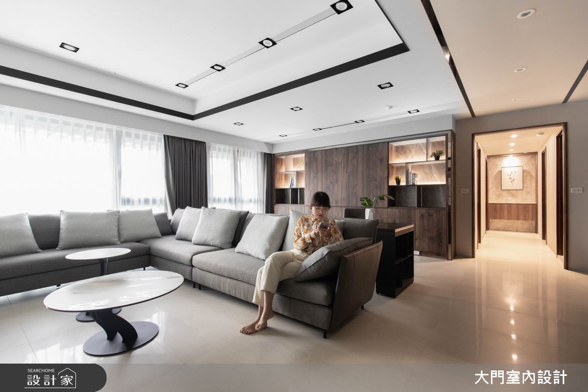 77坪新成屋(5年以下)＿現代風客廳案例圖片＿大門室內裝修設計工程有限公司＿大門_太平・郭象・逍遙之9