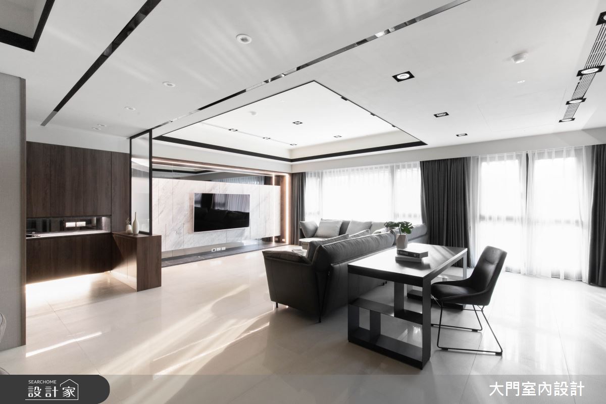 77坪新成屋(5年以下)＿現代風客廳案例圖片＿大門室內裝修設計工程有限公司＿大門_太平・郭象・逍遙之6