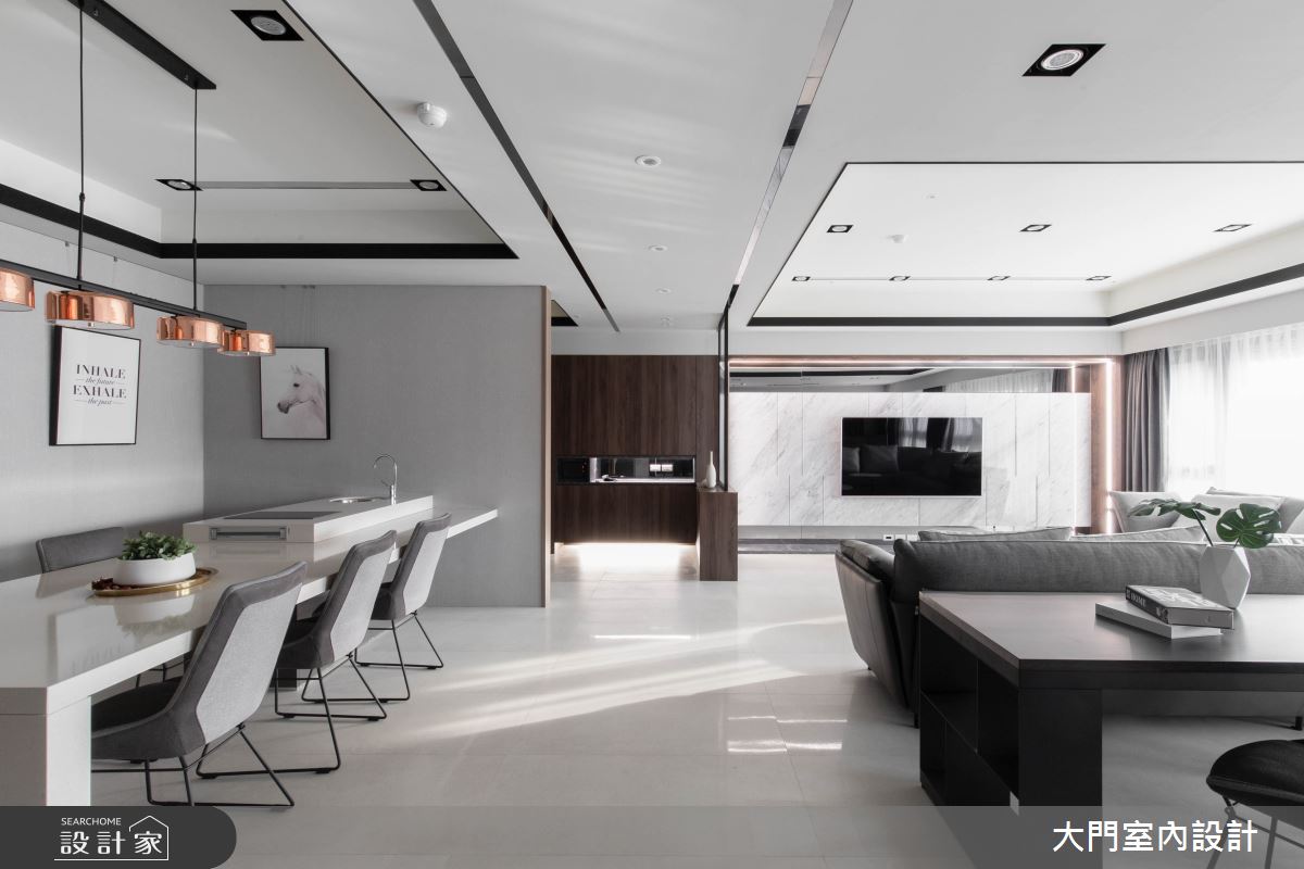77坪新成屋(5年以下)＿現代風客廳案例圖片＿大門室內裝修設計工程有限公司＿大門_太平・郭象・逍遙之5