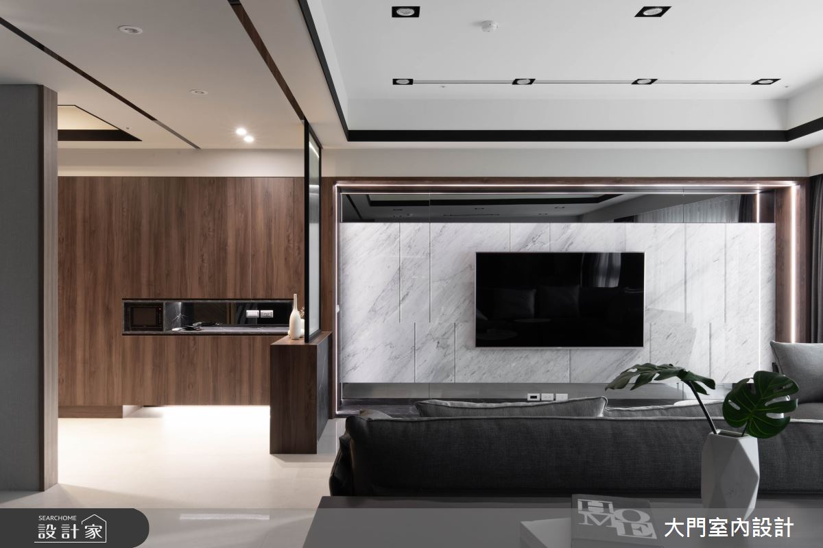 77坪新成屋(5年以下)＿現代風客廳案例圖片＿大門室內裝修設計工程有限公司＿大門_太平・郭象・逍遙之4