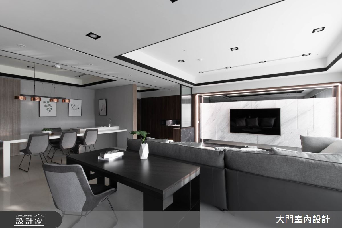 77坪新成屋(5年以下)＿現代風客廳案例圖片＿大門室內裝修設計工程有限公司＿大門_太平・郭象・逍遙之19