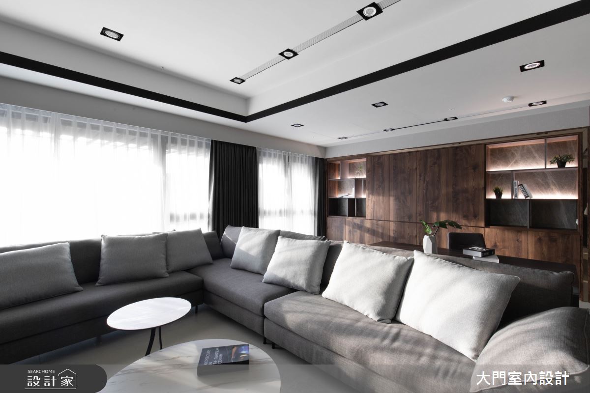 77坪新成屋(5年以下)＿現代風客廳案例圖片＿大門室內裝修設計工程有限公司＿大門_太平・郭象・逍遙之12