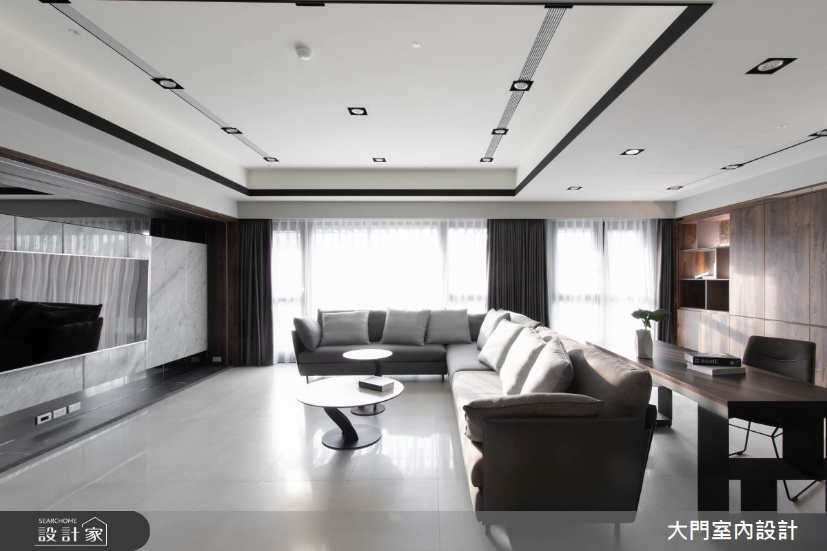 77坪新成屋(5年以下)＿現代風客廳案例圖片＿大門室內裝修設計工程有限公司＿大門_太平・郭象・逍遙之10