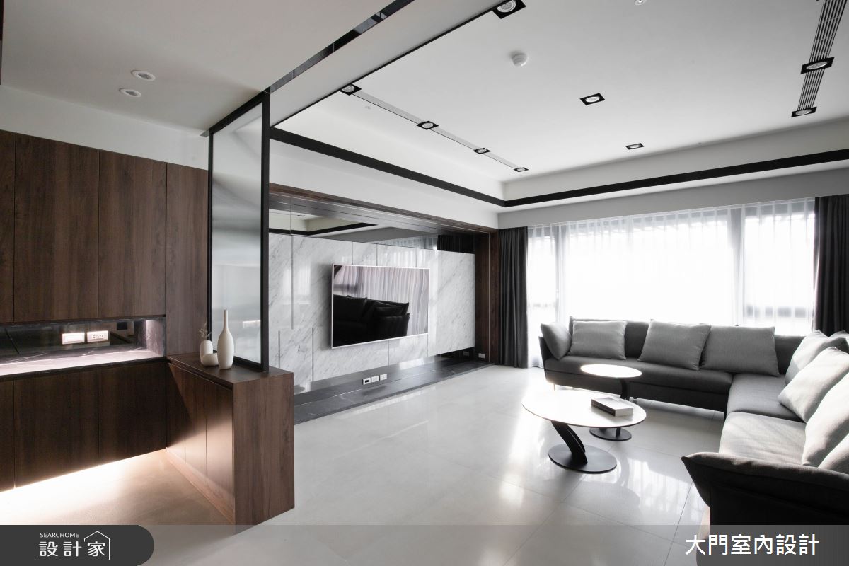 77坪新成屋(5年以下)＿現代風客廳案例圖片＿大門室內裝修設計工程有限公司＿大門_太平・郭象・逍遙之3