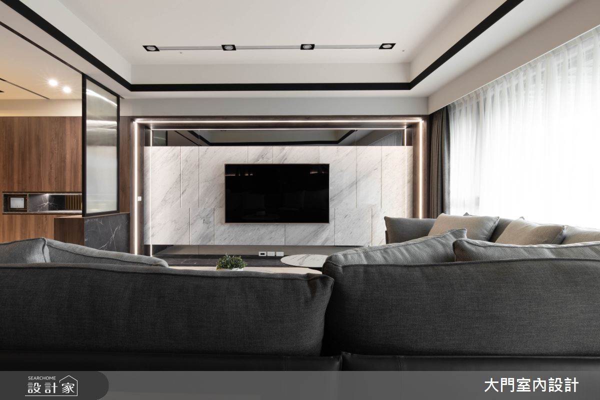 77坪新成屋(5年以下)＿現代風客廳案例圖片＿大門室內裝修設計工程有限公司＿大門_太平・郭象・逍遙之21