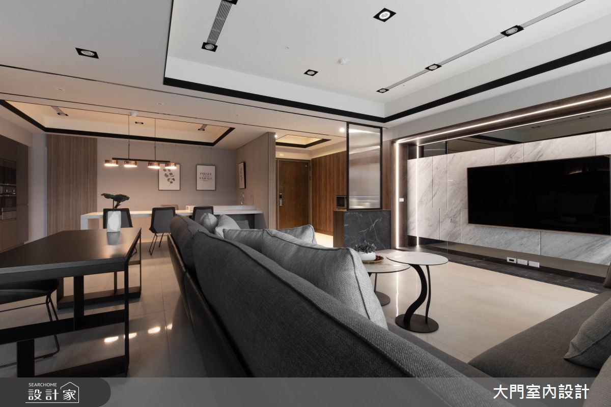 77坪新成屋(5年以下)＿現代風客廳案例圖片＿大門室內裝修設計工程有限公司＿大門_太平・郭象・逍遙之20