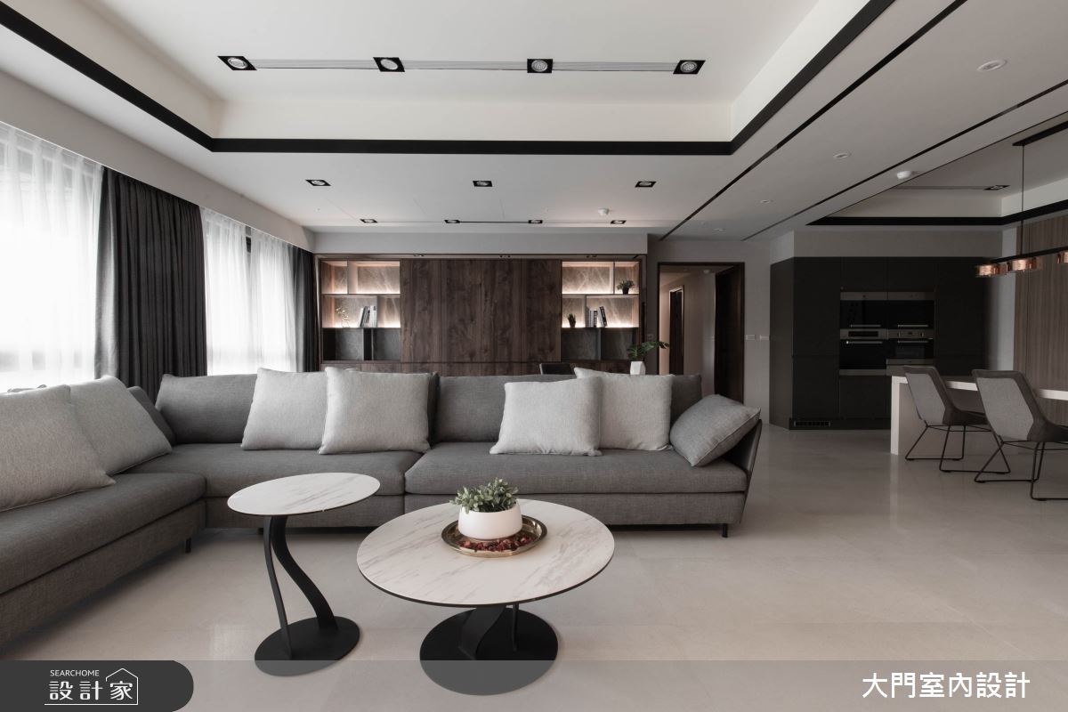 77坪新成屋(5年以下)＿現代風客廳案例圖片＿大門室內裝修設計工程有限公司＿大門_太平・郭象・逍遙之13