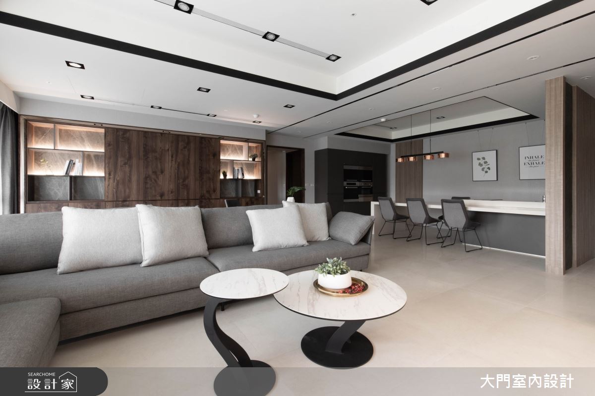 77坪新成屋(5年以下)＿現代風客廳案例圖片＿大門室內裝修設計工程有限公司＿大門_太平・郭象・逍遙之14