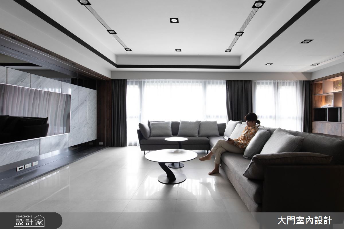 77坪新成屋(5年以下)＿現代風客廳案例圖片＿大門室內裝修設計工程有限公司＿大門_太平・郭象・逍遙之11