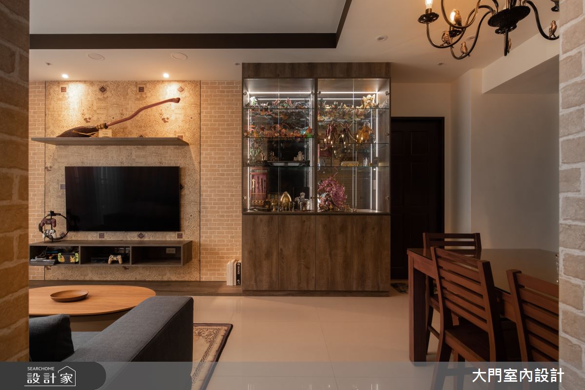 25坪新成屋(5年以下)＿鄉村風客廳案例圖片＿大門室內裝修設計工程有限公司＿大門_霍格華茲魔法之6