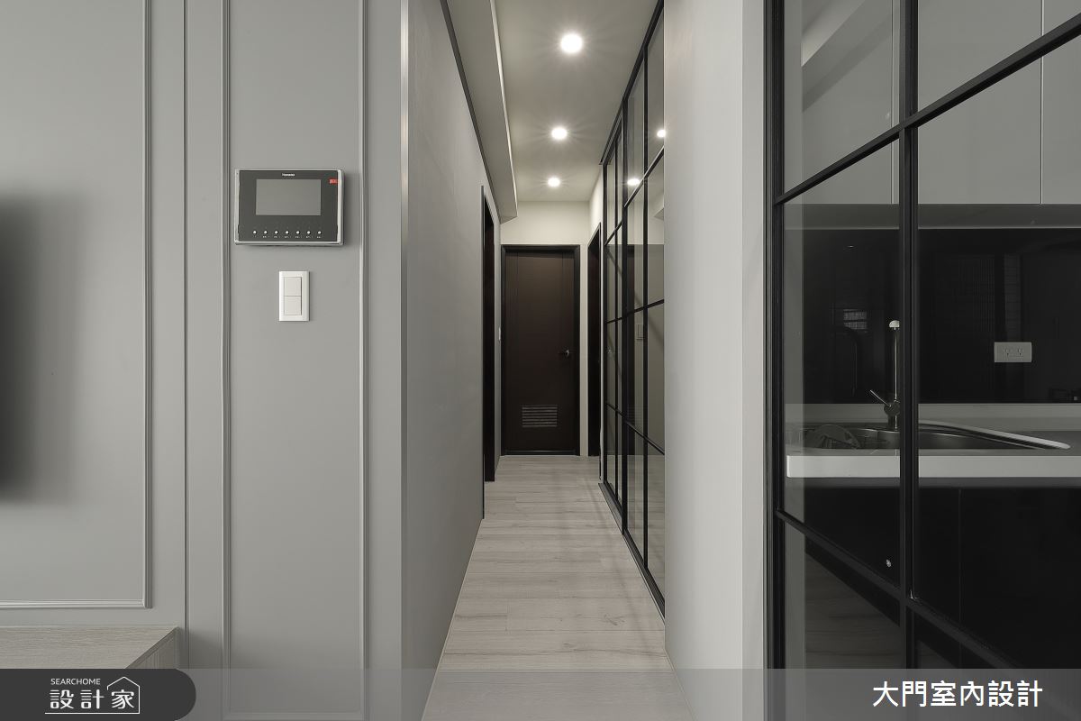 26坪新成屋(5年以下)＿美式風走廊案例圖片＿大門室內裝修設計工程有限公司＿大門_杏雨．日璃之12