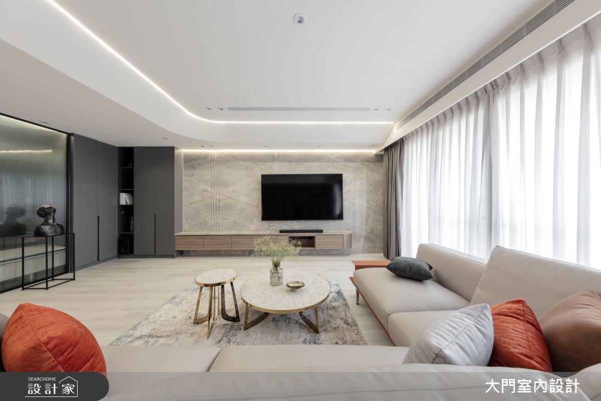 60坪新成屋(5年以下)＿現代風客廳案例圖片＿大門室內裝修設計工程有限公司＿大門_禾慕・太平之7