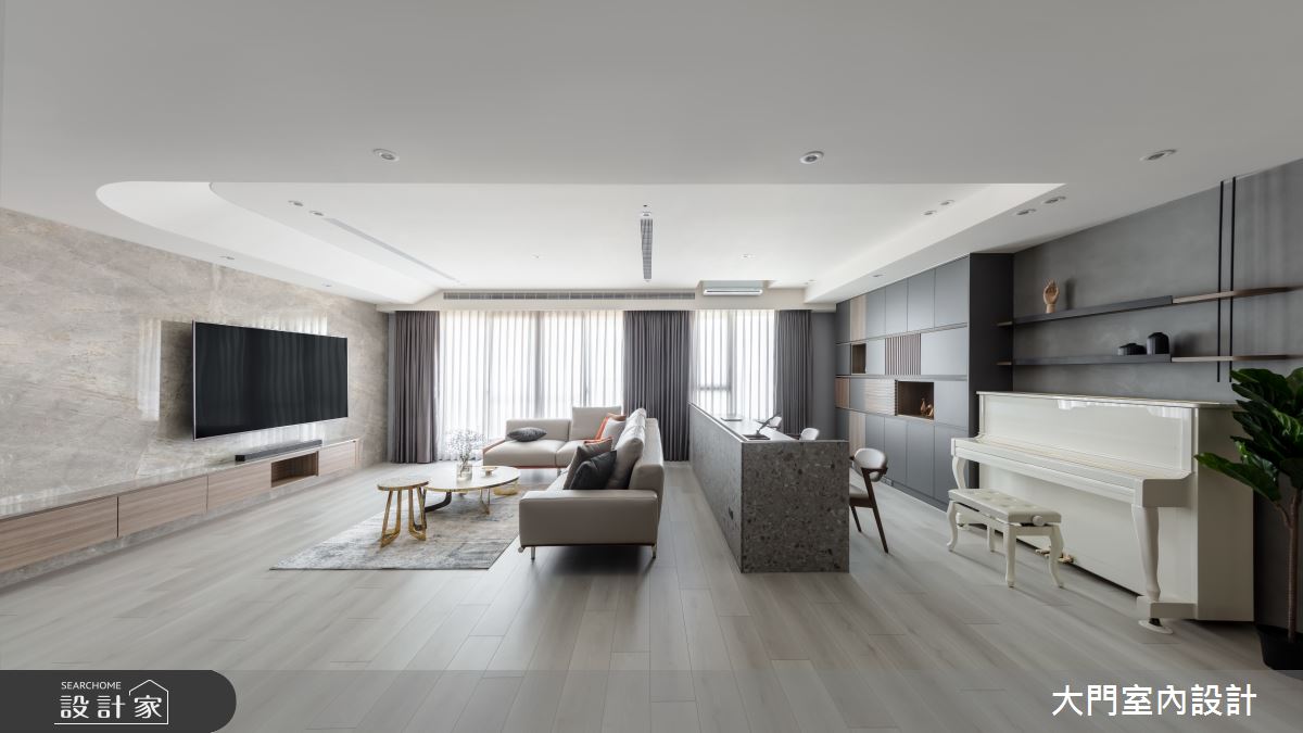 60坪新成屋(5年以下)＿現代風客廳案例圖片＿大門室內裝修設計工程有限公司＿大門_禾慕・太平之8