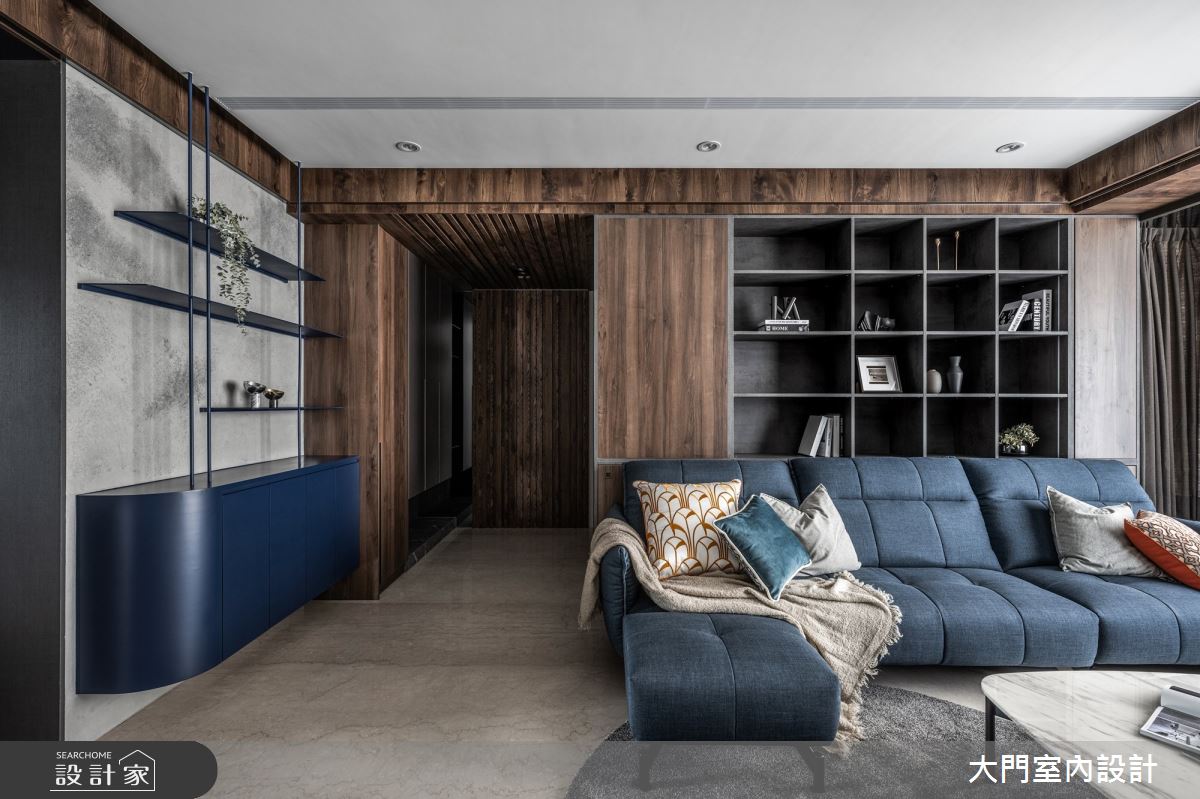 43坪中古屋(5~15年)＿現代風玄關客廳案例圖片＿大門室內裝修設計工程有限公司＿大門_質域・淬鍊之7