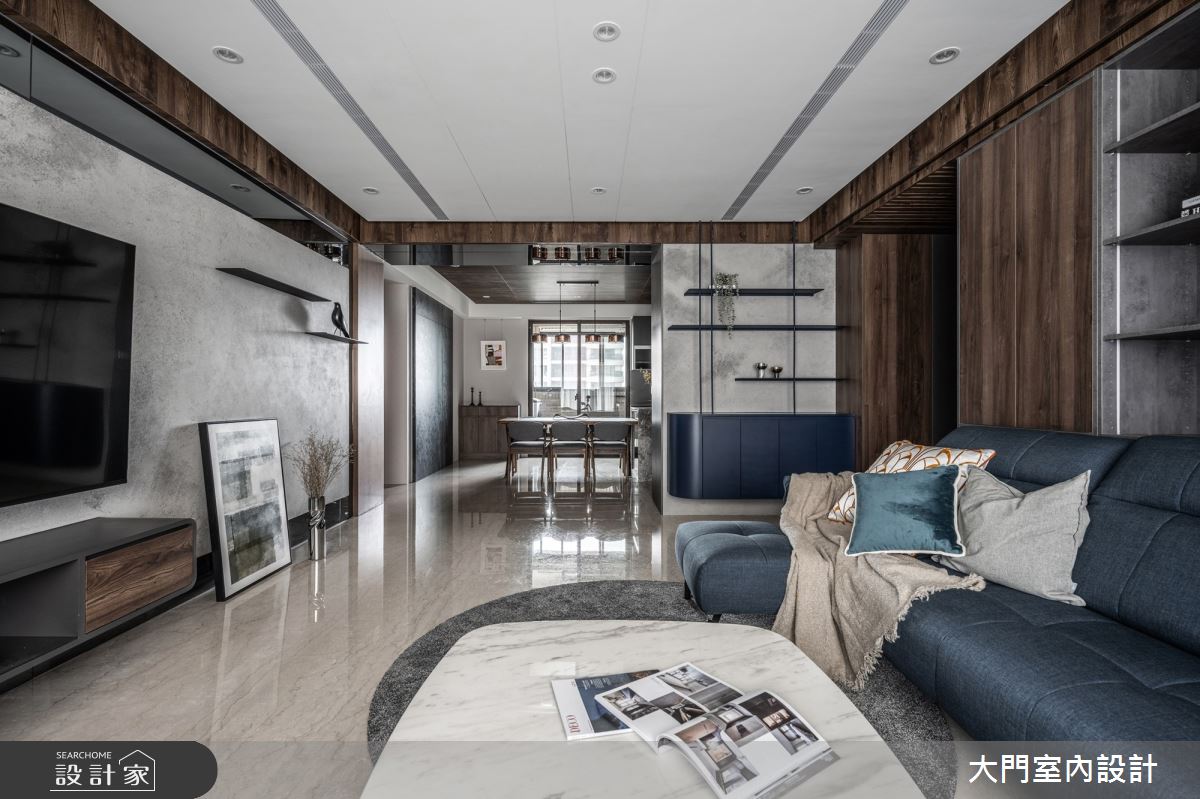 43坪中古屋(5~15年)＿現代風客廳餐廳案例圖片＿大門室內裝修設計工程有限公司＿大門_質域・淬鍊之6