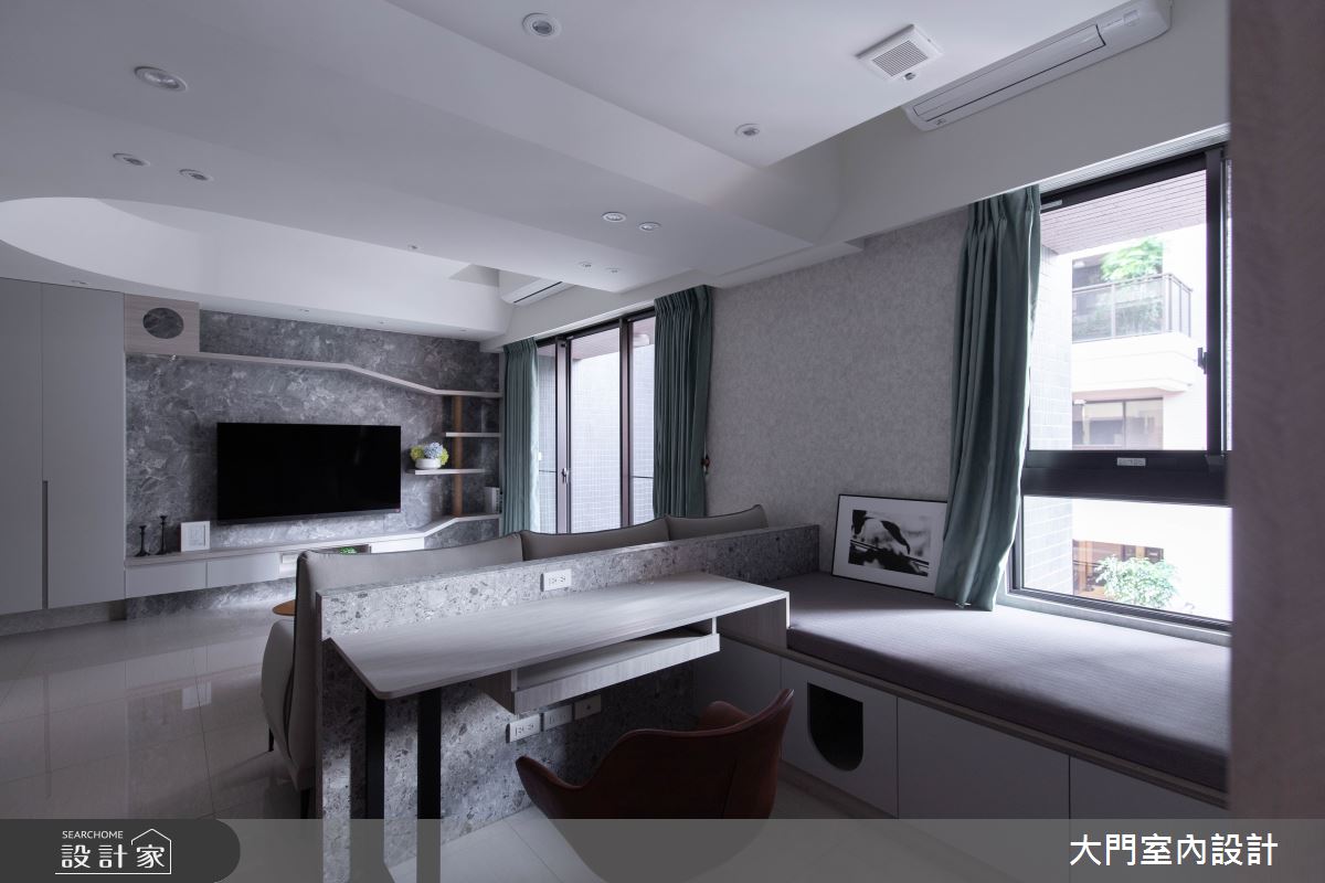 23坪新成屋(5年以下)＿北歐風客廳案例圖片＿大門室內裝修設計工程有限公司＿大門_貓謐之8