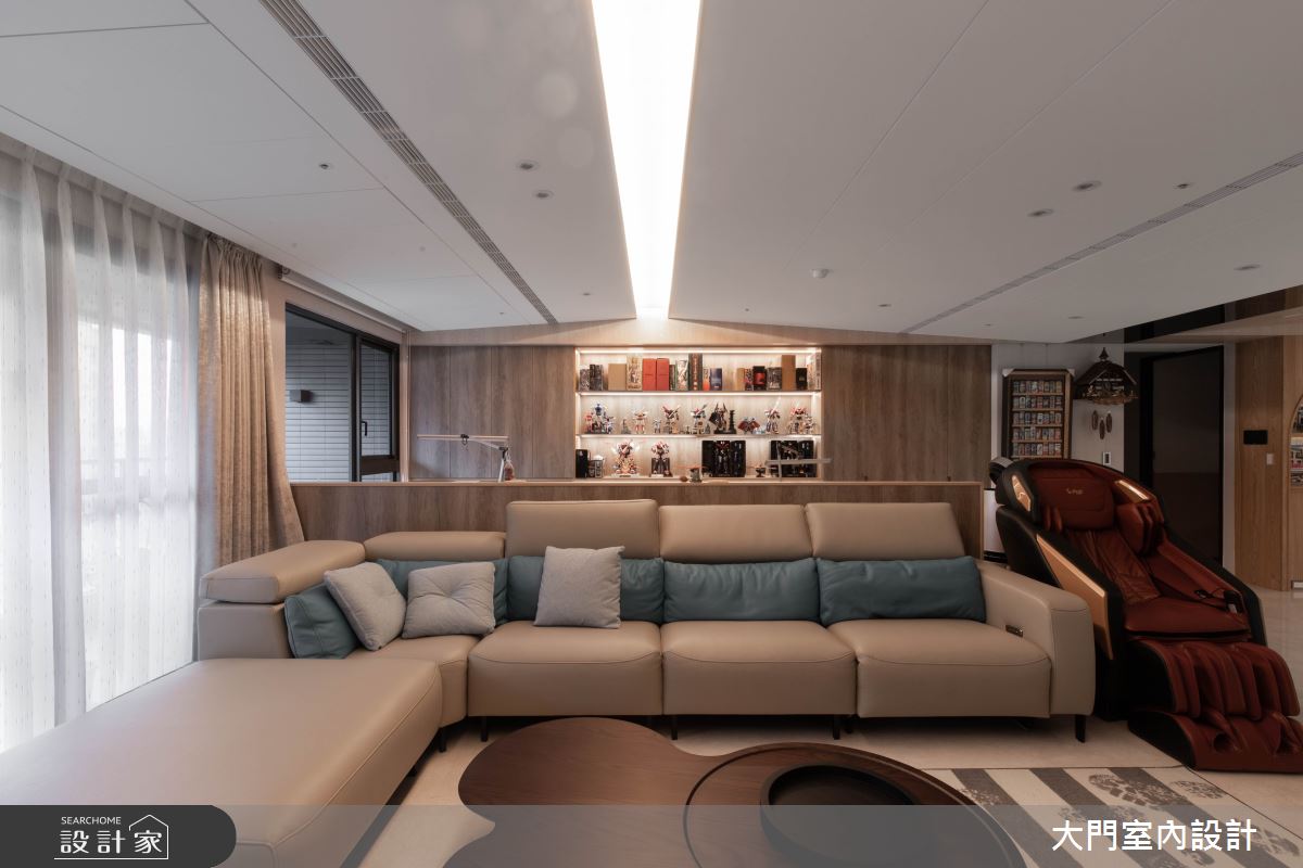 31坪新成屋(5年以下)＿現代風客廳案例圖片＿大門室內裝修設計工程有限公司＿大門_海浪之7