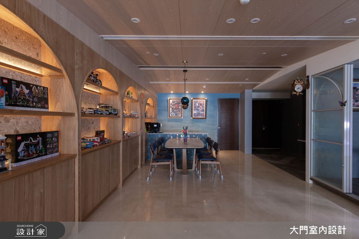 31坪新成屋(5年以下)＿現代風餐廳案例圖片＿大門室內裝修設計工程有限公司＿大門_海浪之12