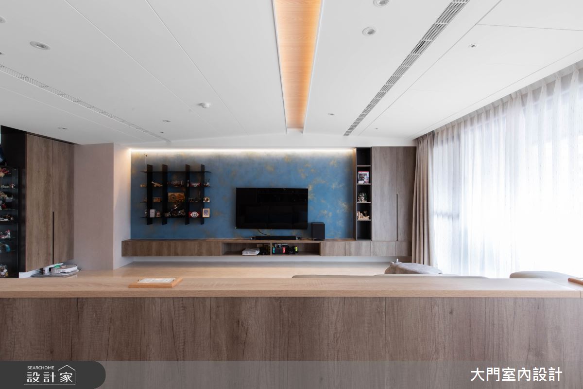 31坪新成屋(5年以下)＿現代風客廳案例圖片＿大門室內裝修設計工程有限公司＿大門_海浪之6