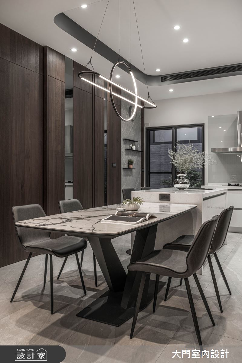 109坪新成屋(5年以下)＿現代風餐廳廚房吧檯中島案例圖片＿大門室內裝修設計工程有限公司＿大門_灼灼・金罍之11