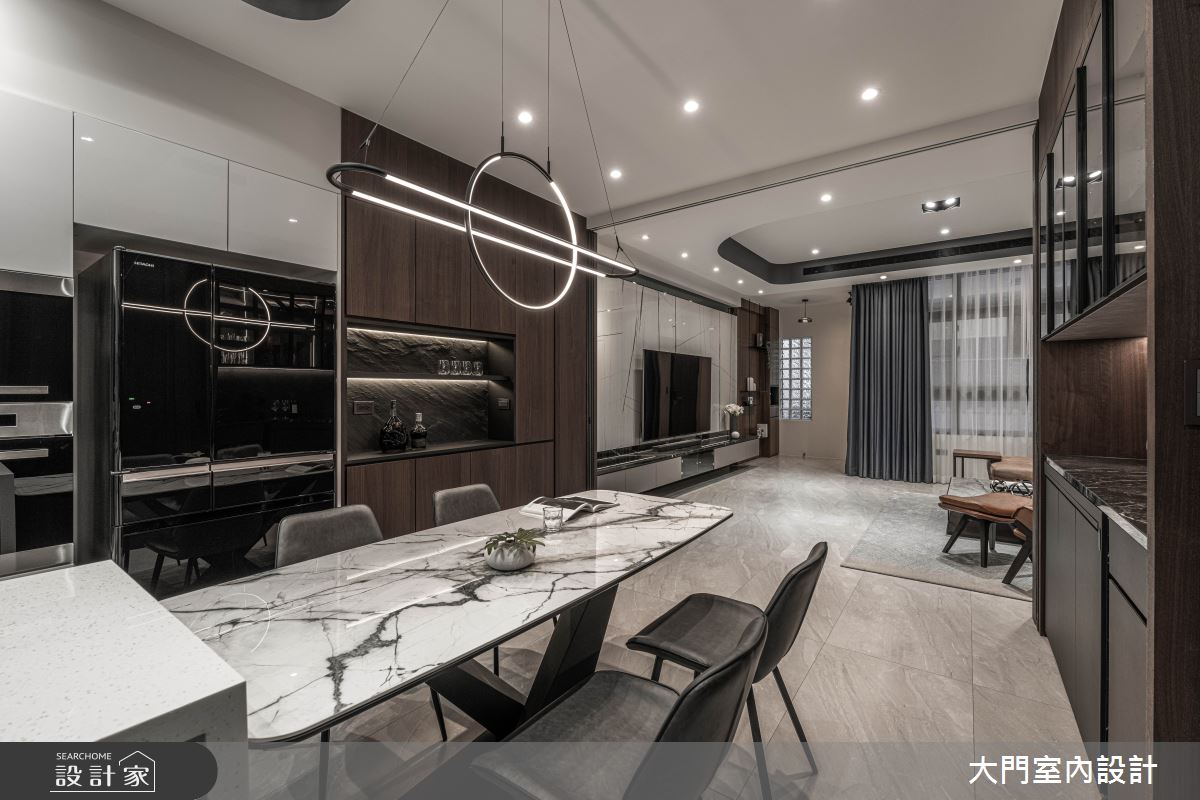 109坪新成屋(5年以下)＿現代風餐廳廚房吧檯中島案例圖片＿大門室內裝修設計工程有限公司＿大門_灼灼・金罍之12