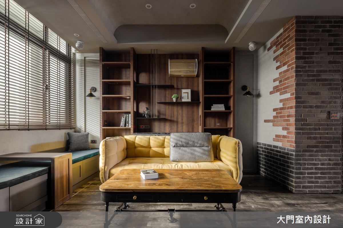 65坪新成屋(5年以下)＿美式風客廳臥榻案例圖片＿大門室內裝修設計工程有限公司＿大門_安平H宅之7