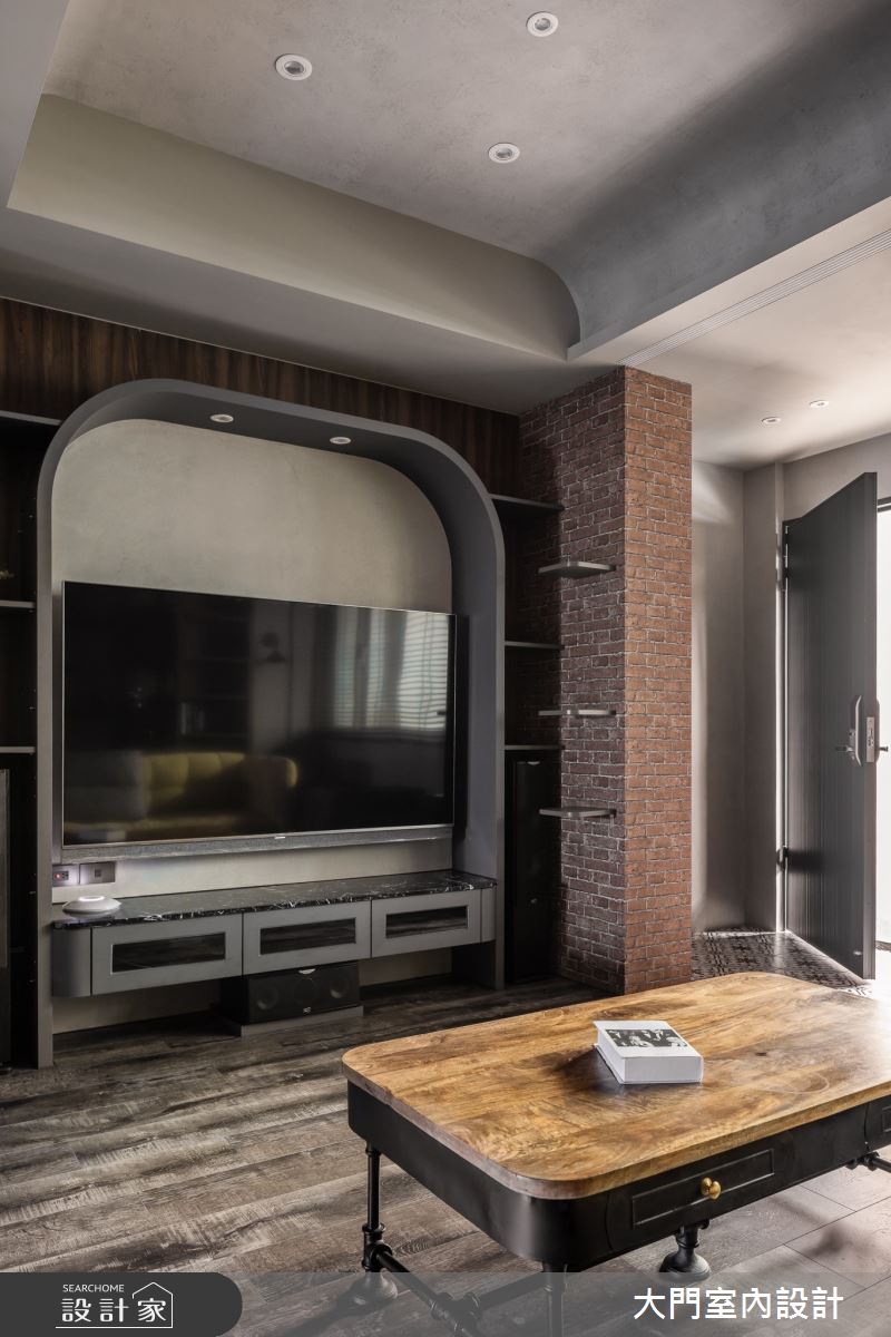 65坪新成屋(5年以下)＿美式風客廳案例圖片＿大門室內裝修設計工程有限公司＿大門_安平H宅之2