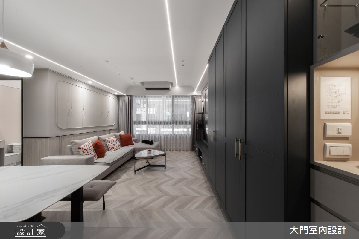 25坪新成屋(5年以下)＿美式風客廳案例圖片＿大門室內裝修設計工程有限公司＿大門_Olive Branch之2