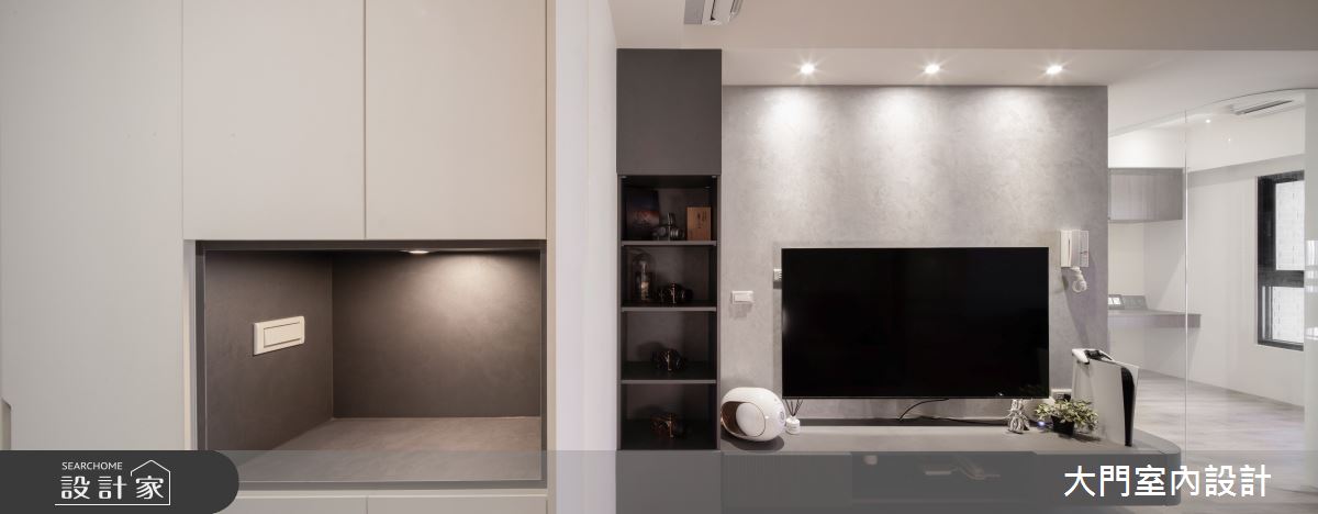 14坪新成屋(5年以下)＿現代風玄關客廳案例圖片＿大門室內裝修設計工程有限公司＿大門_日暈之3