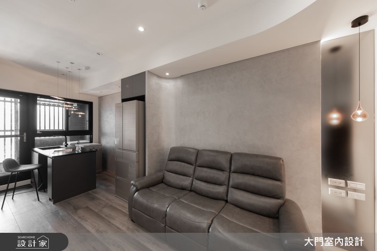 14坪新成屋(5年以下)＿現代風客廳餐廳案例圖片＿大門室內裝修設計工程有限公司＿大門_日暈之5