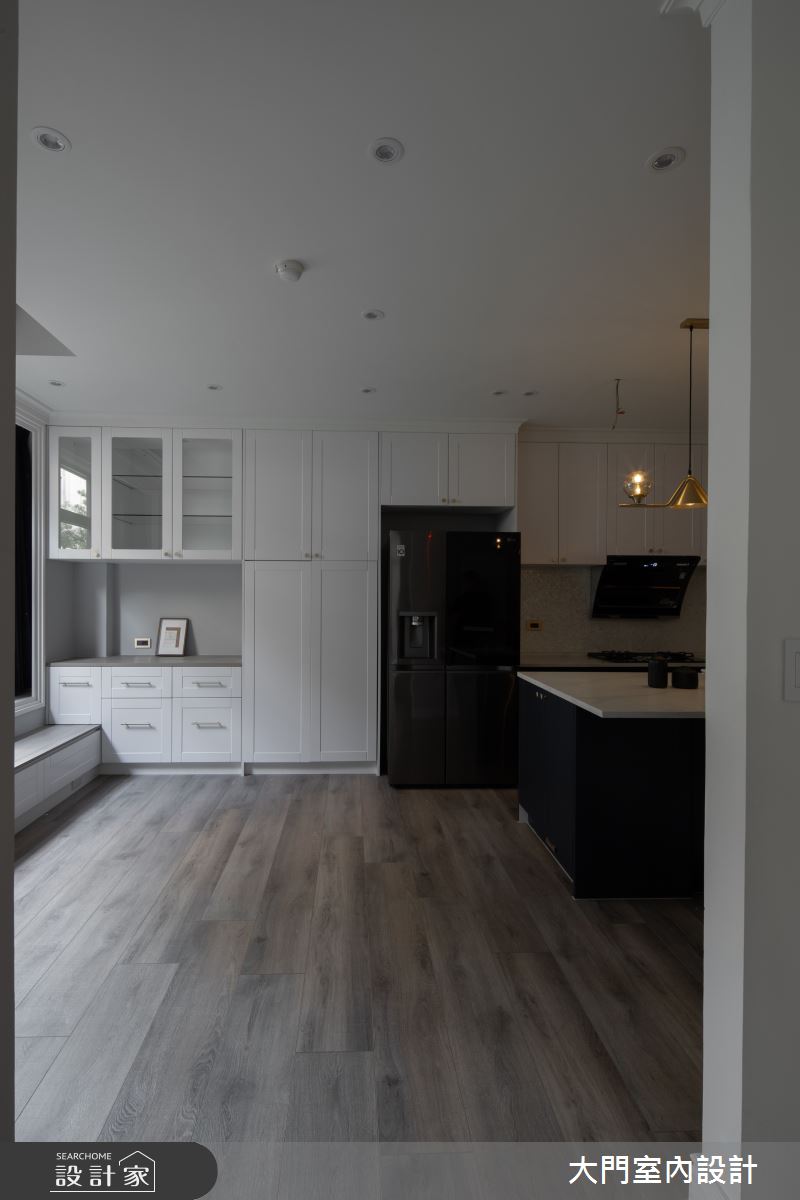 30坪中古屋(5~15年)＿美式風廚房中島案例圖片＿大門室內裝修設計工程有限公司＿大門_羅南之8