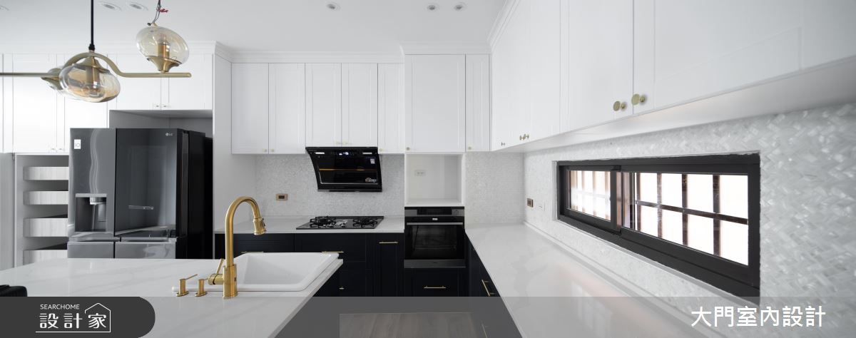 30坪中古屋(5~15年)＿美式風廚房中島案例圖片＿大門室內裝修設計工程有限公司＿大門_羅南之11