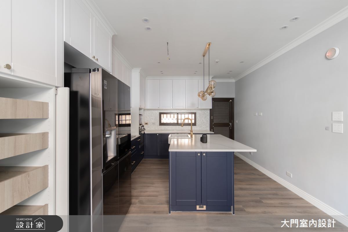 30坪中古屋(5~15年)＿美式風廚房中島案例圖片＿大門室內裝修設計工程有限公司＿大門_羅南之13