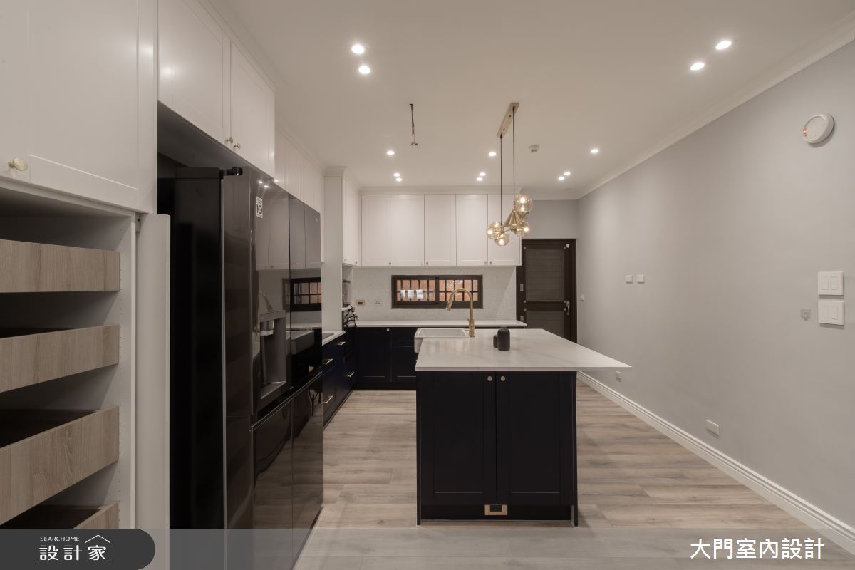 30坪中古屋(5~15年)＿美式風廚房中島案例圖片＿大門室內裝修設計工程有限公司＿大門_羅南之15