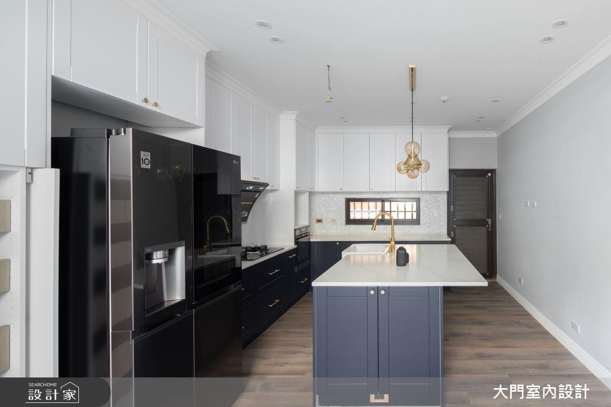 30坪中古屋(5~15年)＿美式風廚房中島案例圖片＿大門室內裝修設計工程有限公司＿大門_羅南之12