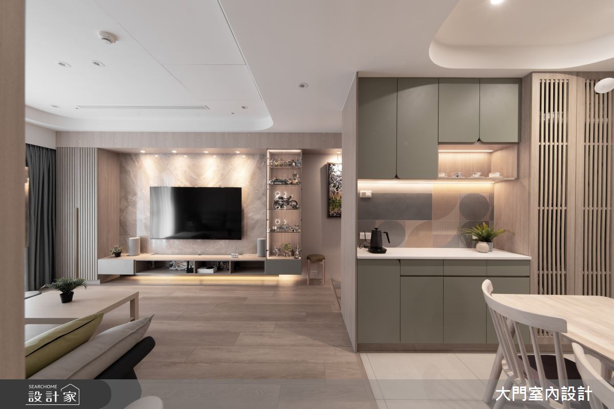 25坪中古屋(5~15年)＿現代風客廳餐廳案例圖片＿大門室內裝修設計工程有限公司＿大門_荼嶼之13