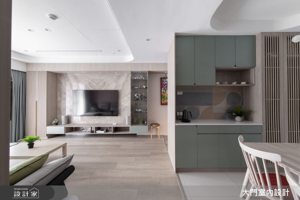 25坪中古屋(5~15年)＿現代風客廳餐廳案例圖片＿大門室內裝修設計工程有限公司＿大門_荼嶼之12