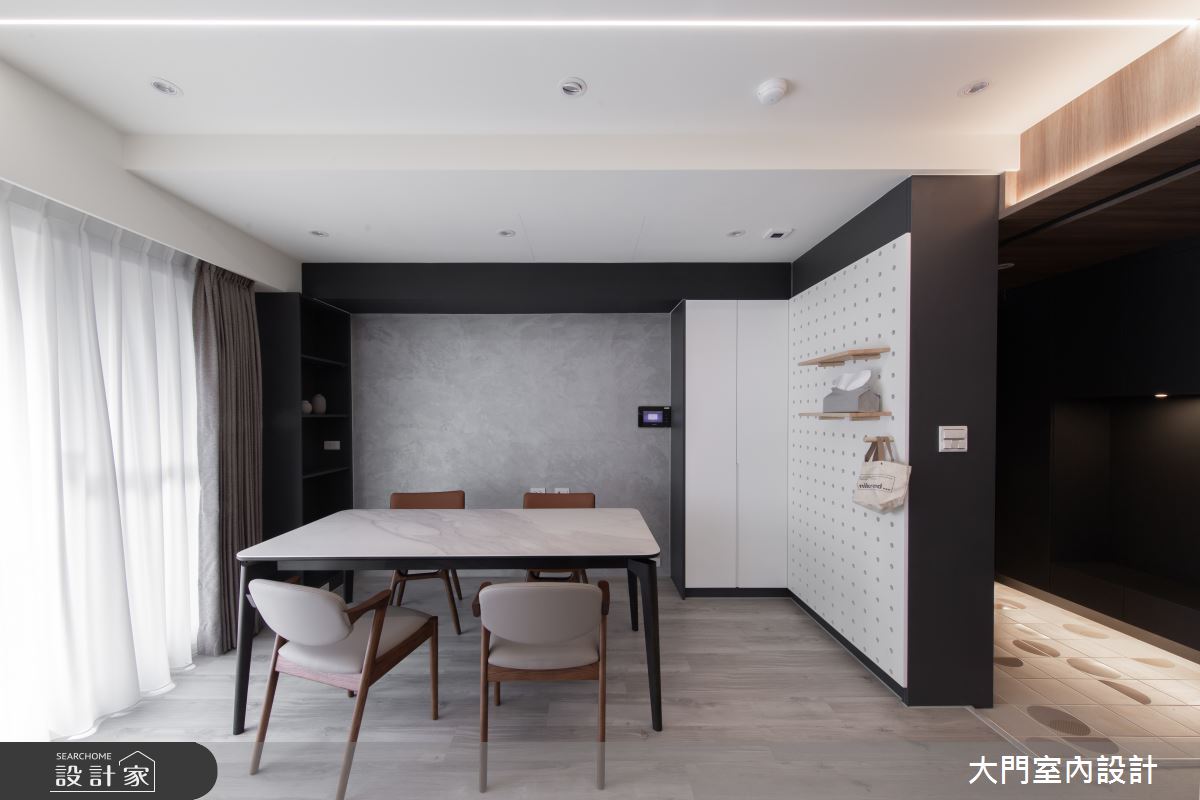 33坪新成屋(5年以下)＿現代風玄關餐廳案例圖片＿大門室內裝修設計工程有限公司＿大門_幽糅・堙曖之3