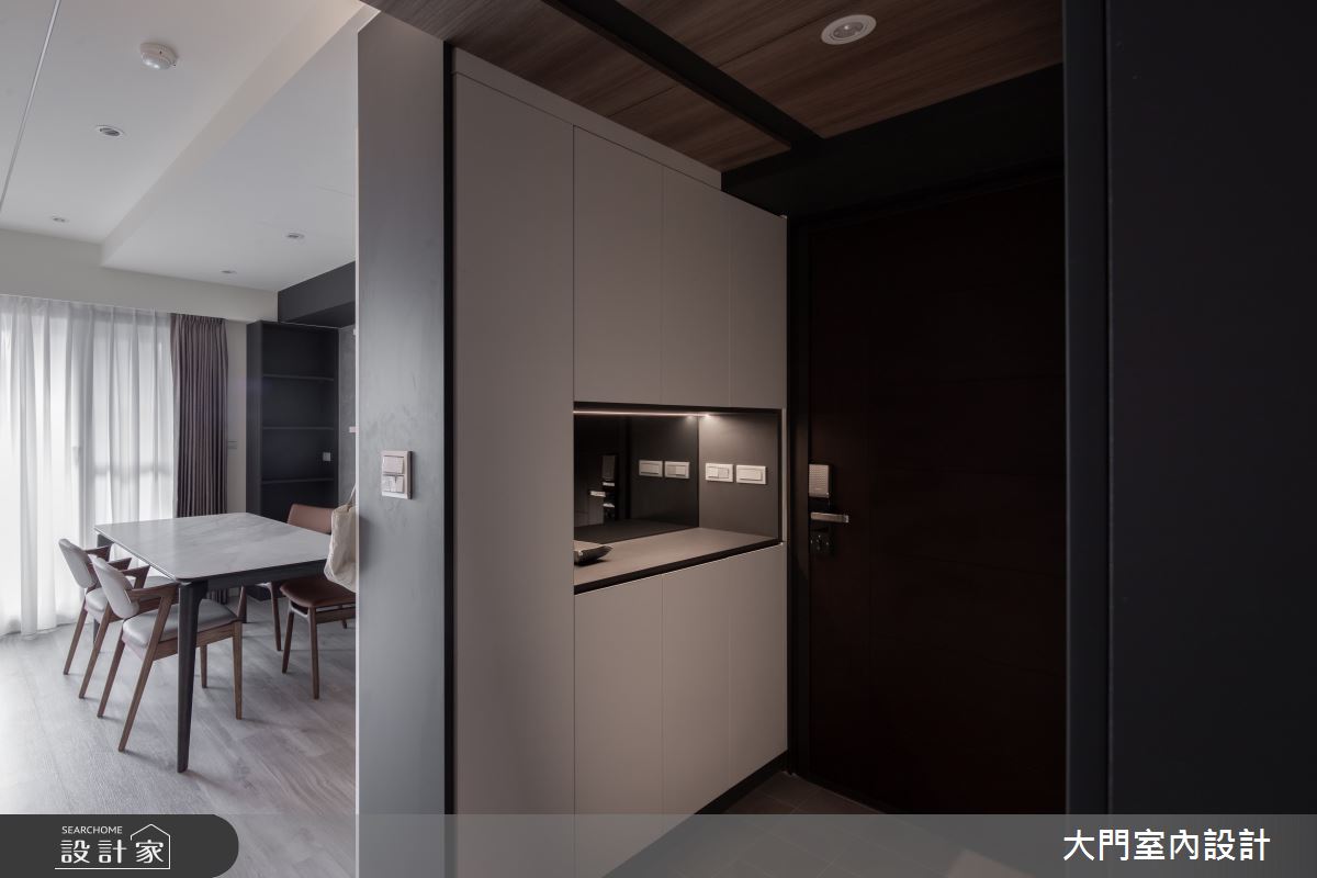 33坪新成屋(5年以下)＿現代風玄關餐廳案例圖片＿大門室內裝修設計工程有限公司＿大門_幽糅・堙曖之2