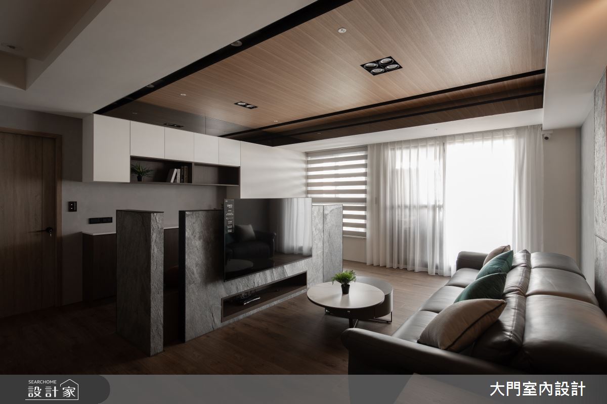 23坪新成屋(5年以下)＿人文禪風客廳案例圖片＿大門室內裝修設計工程有限公司＿大門_禪瀞之5