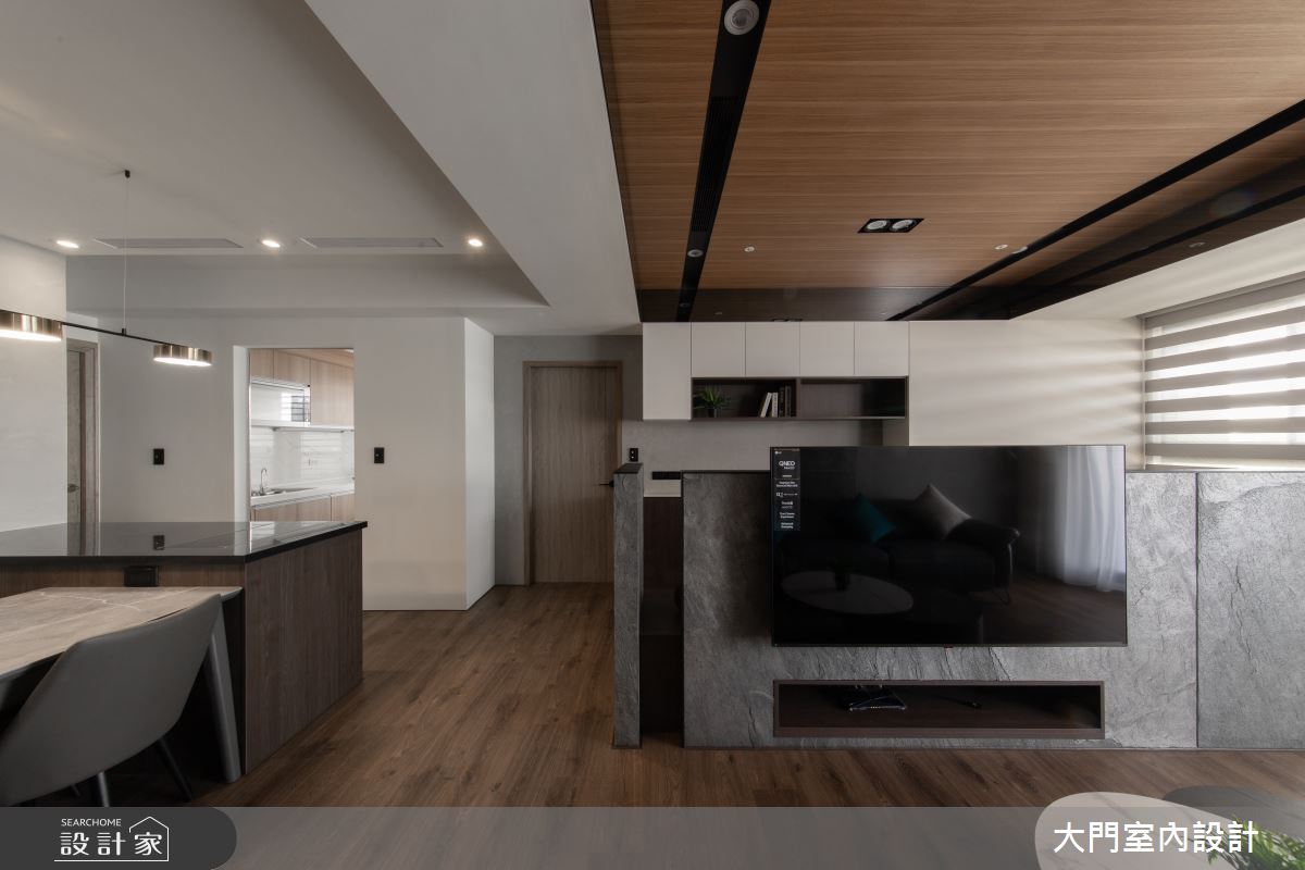 23坪新成屋(5年以下)＿人文禪風客廳餐廳中島案例圖片＿大門室內裝修設計工程有限公司＿大門_禪瀞之10