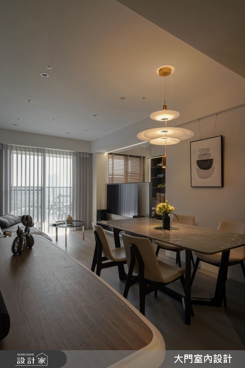 25坪新成屋(5年以下)＿美式風客廳餐廳案例圖片＿大門室內裝修設計工程有限公司＿大門_費茲之5