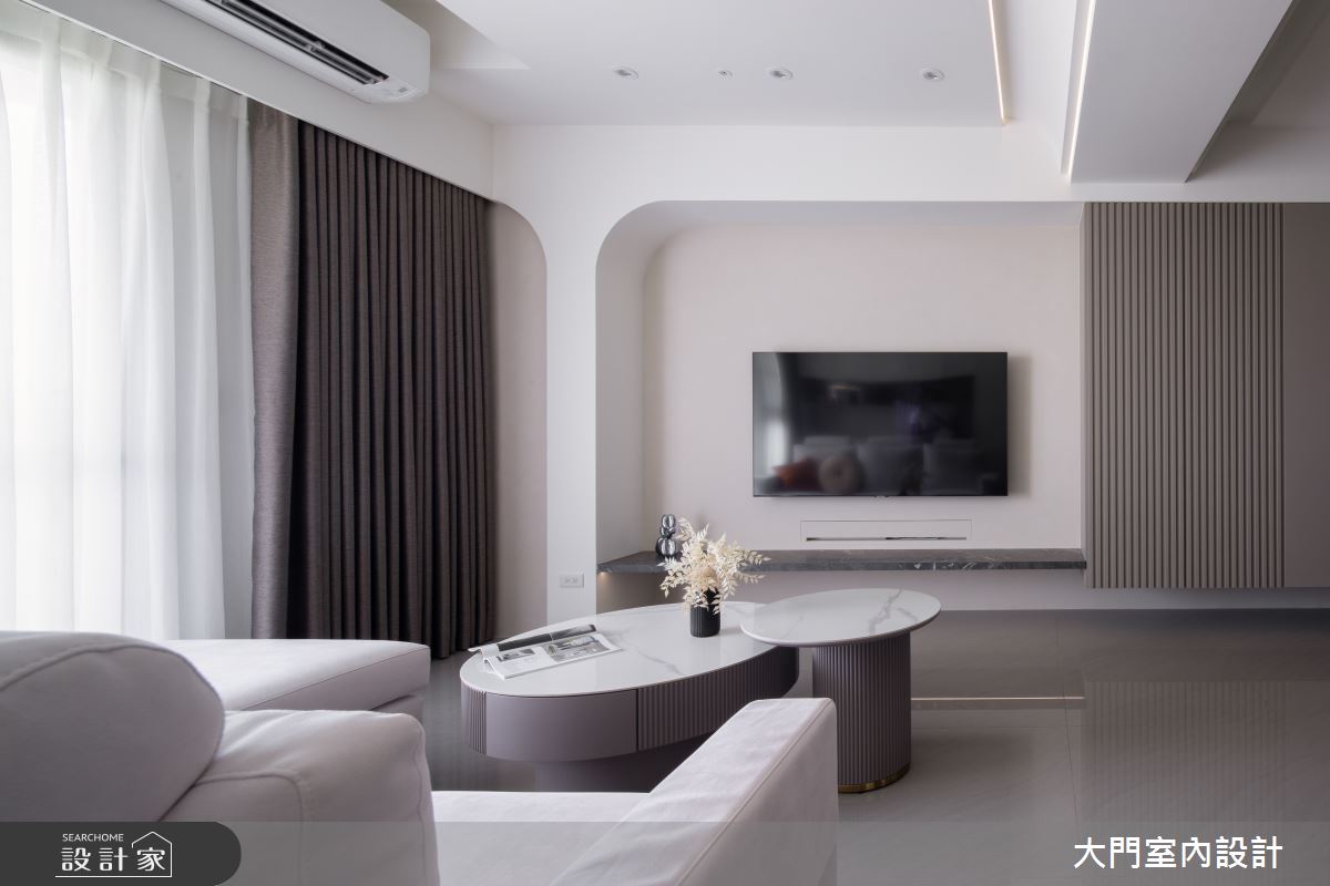 20坪新成屋(5年以下)＿現代風客廳案例圖片＿大門室內裝修設計工程有限公司＿大門_棉茸之6
