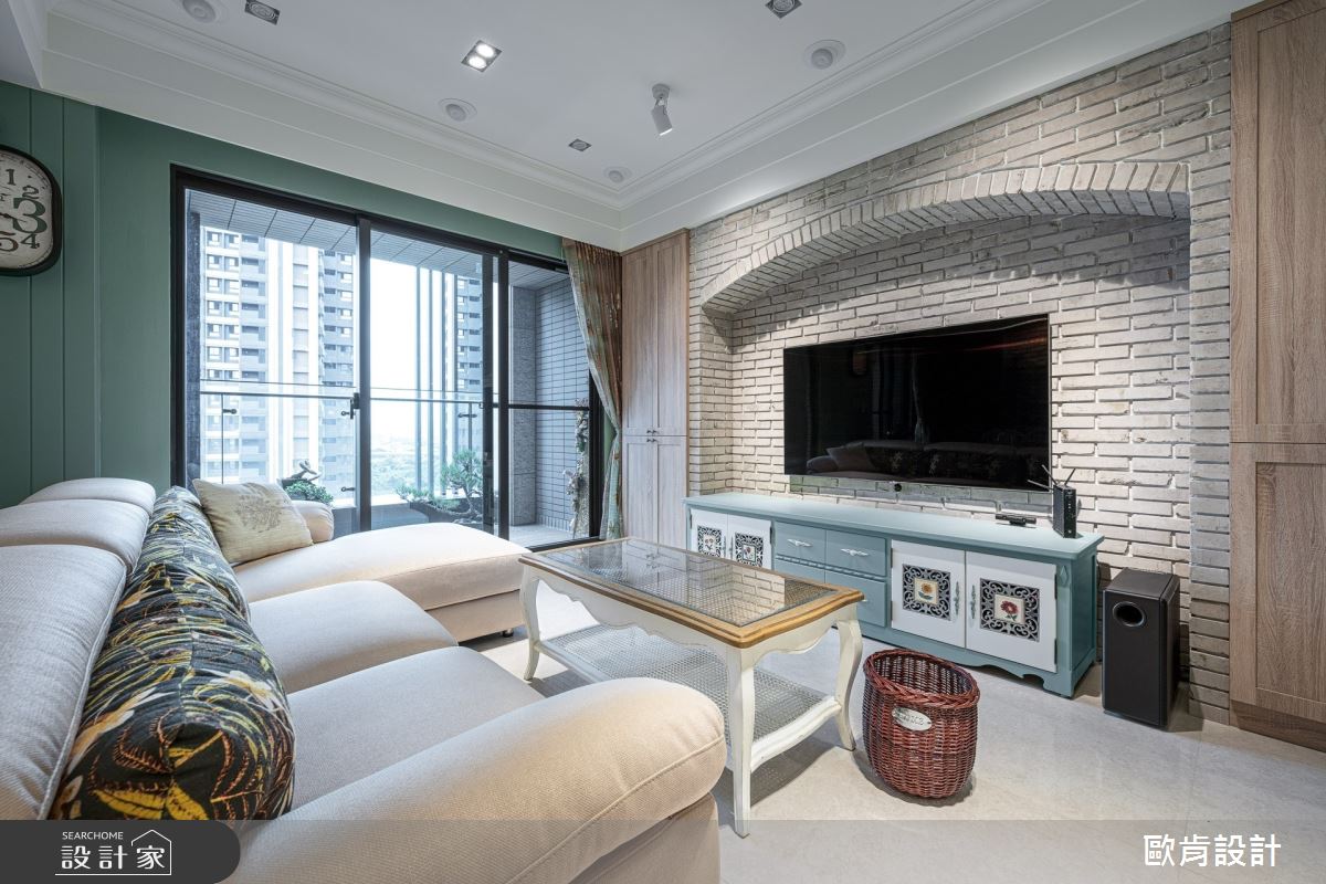 40坪新成屋(5年以下)＿鄉村風客廳案例圖片＿歐肯傢俱生活館有限公司＿歐肯_01之5