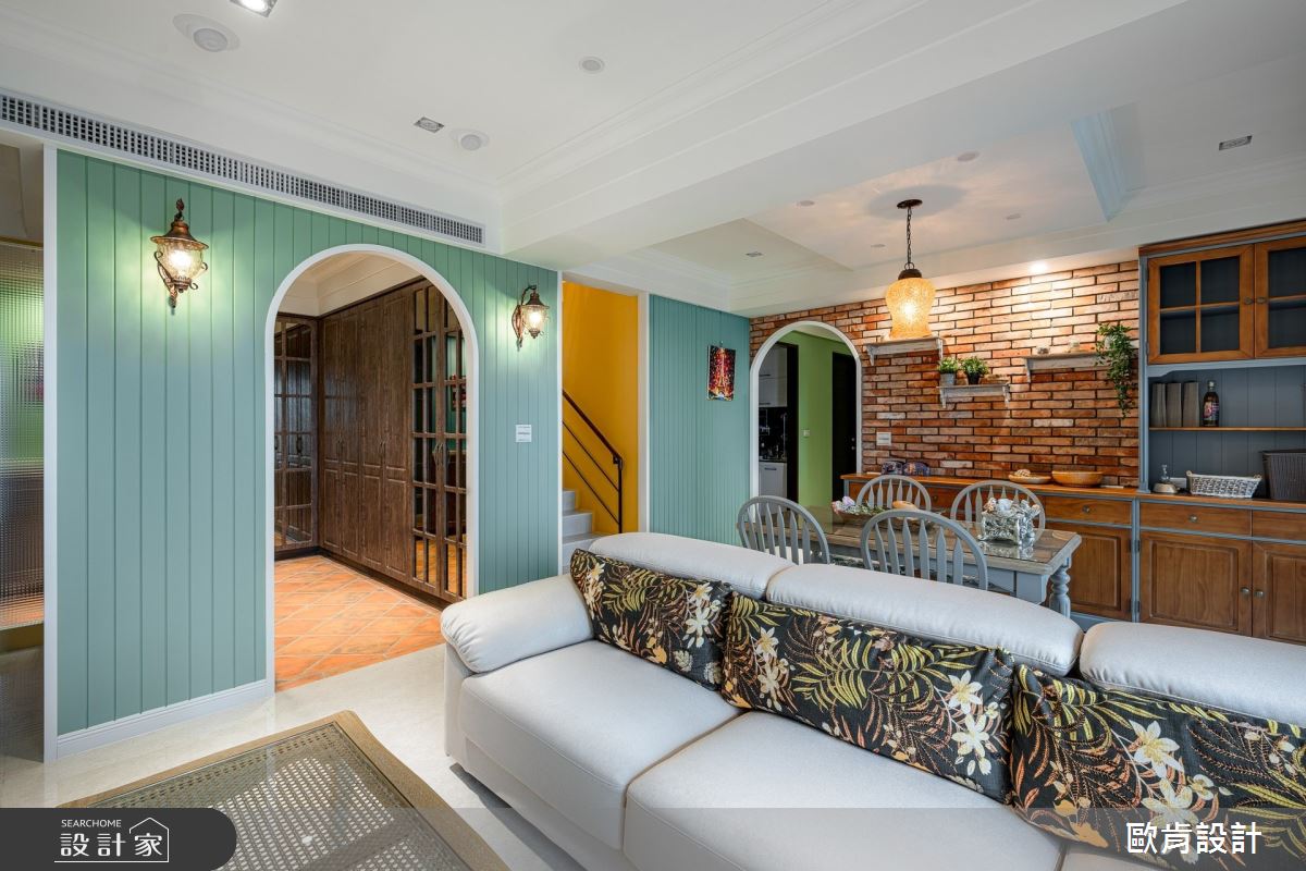 40坪新成屋(5年以下)＿鄉村風客廳案例圖片＿歐肯傢俱生活館有限公司＿歐肯_01之9